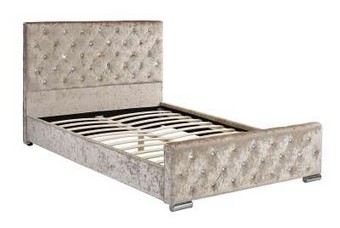 Image: 1499 - Beaumont Diamante Bed - Champagne
